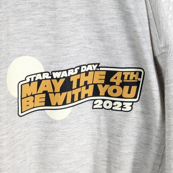 Star Wars Day 2023 T-Shirt L Gray May the 4th Be With You Disney Cantina Graphic - Picture 2 of 5